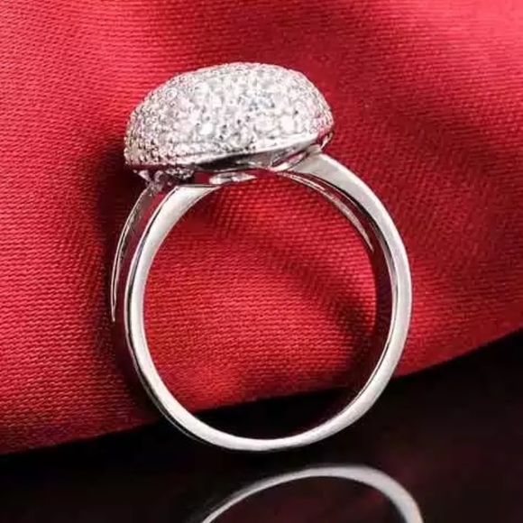 Luxury 925 Silver Unique Design Diamond Ring New - Picture 6 of 9